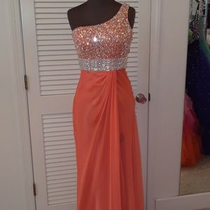 Orange prom dress